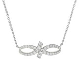 White Cubic Zirconia Platinum Over Sterling Silver Necklace 0.99ctw