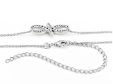 White Cubic Zirconia Platinum Over Sterling Silver Necklace 0.99ctw