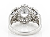 White Cubic Zirconia Platinum Over Sterling Silver Ring 4.93ctw