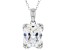 White Cubic Zirconia Platinum Over Sterling Silver Pendant With Chain 12.21ctw