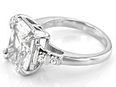 White Cubic Zirconia Rhodium Over Sterling Silver Ring 10.55ctw