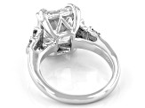 White Cubic Zirconia Rhodium Over Sterling Silver Ring 10.55ctw