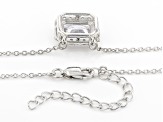White Cubic Zirconia Rhodium Over Sterling Silver Necklace 6.49ctw