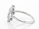 White Cubic Zirconia Rhodium Over Sterling Silver Ring 3.60ctw