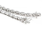 White Cubic Zirconia Rhodium Over Sterling Silver Tennis Bracelet 13.91ctw