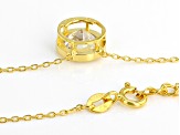 White Cubic Zirconia 18K Yellow Gold Over Sterling Silver Necklace 3.46ctw