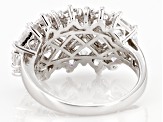 White Cubic Zirconia Rhodium Over Sterling Silver Ring 7.77ctw