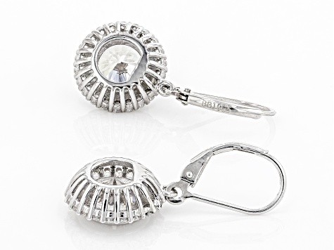 White Cubic Zirconia Rhodium Over Sterling Silver Earrings 8.01ctw