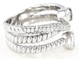 White Cubic Zirconia Rhodium Over Sterling Silver Ring 2.65ctw (1.63ctw DEW)