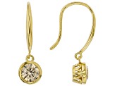 Champagne Cubic Zirconia 18k Yellow Gold Over Sterling Silver Earrings 1.70ctw (0.92ctw DEW)
