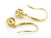 Champagne Cubic Zirconia 18k Yellow Gold Over Sterling Silver Earrings 1.70ctw (0.92ctw DEW)