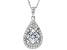 Cubic Zirconia Rhodium Over Sterling Silver Pendant With Chain 1.86ctw