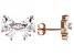 White Cubic Zirconia 18K Rose Gold Over Sterling Silver Earrings 5.19ctw