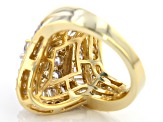 Cubic Zirconia 18k Yellow Gold Over Sterling Silver Ring 4.90ctw (3.37ctw DEW)