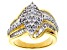Cubic Zirconia 18K Yellow Gold Over Sterling Silver Ring 3.60ctw (2.05ctw DEW)