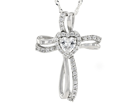 Lovisa Stainless Steel Cubic Zirconia Cross Necklace in 2023