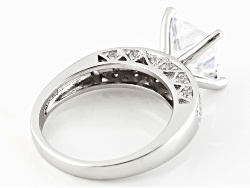 White Cubic Zirconia Rhodium Over Silver Ring 4.00ctw