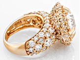 White Cubic Zirconia 18k Yellow Gold Over Silver Ring 12.49ctw