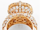 White Cubic Zirconia 18k Yellow Gold Over Silver Ring 12.49ctw