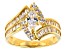 White Cubic Zirocnia 18k Yellow Gold Over Silver Ring 2.38ctw