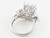 Cubic Zirconia Rhodium Over Sterling Silver Ring 17.02ctw (9.82ctw DEW)