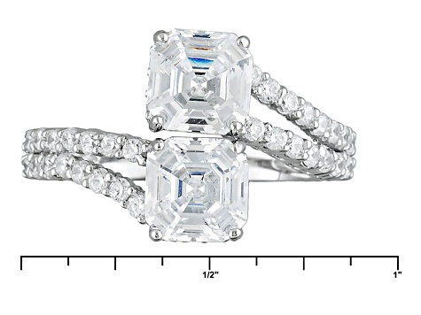 Cubic Zirconia Silver Ring 5.52ctw (3.93ctw DEW)