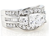 White Cubic Zirconia Rhodium Over Sterling Silver Ring 4.70ctw (2.89ctw DEW)