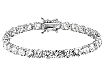 Picture of White Cubic Zirconia Rhodium Over Sterling Silver Bracelet 27.65ctw