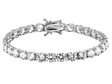 White Cubic Zirconia Rhodium Over Sterling Silver Bracelet 27.65ctw