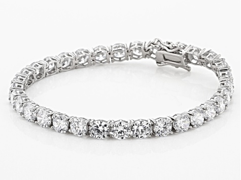 White Cubic Zirconia Rhodium Over Sterling Silver Bracelet 27.65ctw