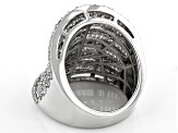 White Cubic Zirconia Rhodium Over Sterling Silver Ring 7.70ctw