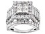 White Cubic Zirconia Rhodium Over Sterling Silver Ring 5.33ctw