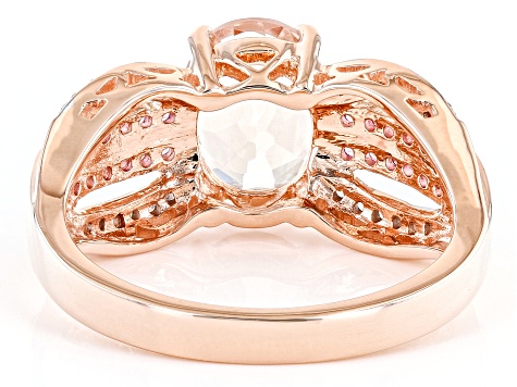 Peach Cor-de-Rosa Morganite 10k Rose Gold Ring 1.74ctw