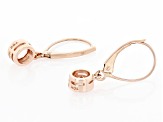 Peach Cor-de-Rosa Morganite 10k Rose Gold Solitaire Earrings 0.73ctw