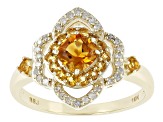 Madeira Citrine 10k Yellow Gold Ring 0.92ctw