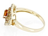 Madeira Citrine 10k Yellow Gold Ring 0.92ctw