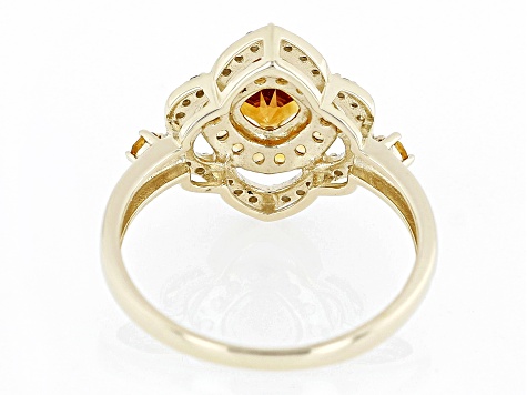 Madeira Citrine 10k Yellow Gold Ring 0.92ctw