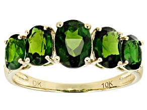 Green Chrome Diopside 10k Yellow Gold Ring 2.19ctw