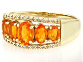 Orange Mexican Fire Opal 10k Yellow Gold  0.86ctw