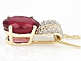 Red Mahaleo(R) Ruby 10k Yellow Gold Pendant With Chain 2.31ctw