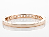 White Sapphire 14k Rose Gold Band Ring 0.26ctw