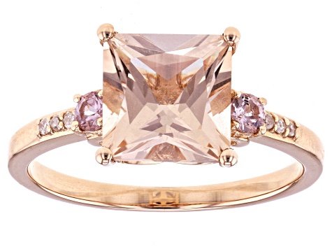 Peach Morganite 14k Rose Gold Ring 2.08ctw