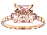 Peach Morganite 14k Rose Gold Ring 2.08ctw