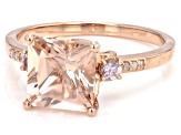 Peach Morganite 14k Rose Gold Ring 2.08ctw