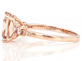 Peach Morganite 14k Rose Gold Ring 2.08ctw