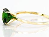 Green Chrome Diopside 10k Yellow Gold Solitaire Ring 1.78ct