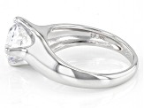 White Cubic Zirconia Rhodium Over Sterling Silver Ring 4.59ct