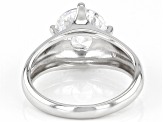 White Cubic Zirconia Rhodium Over Sterling Silver Ring 4.59ct