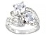 White Cubic Zirconia Rhodium Over Sterling Silver Ring 5.55ctw