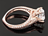 Cubic Zirconia 18k Rose Gold Over Silver Ring 5.53ctw